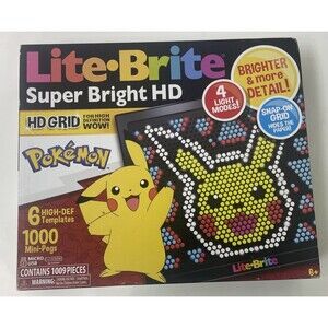 Lite Brite Super Bright HD Pokemon Edition - Light-Up Screen Pikachu BRAND NEW
